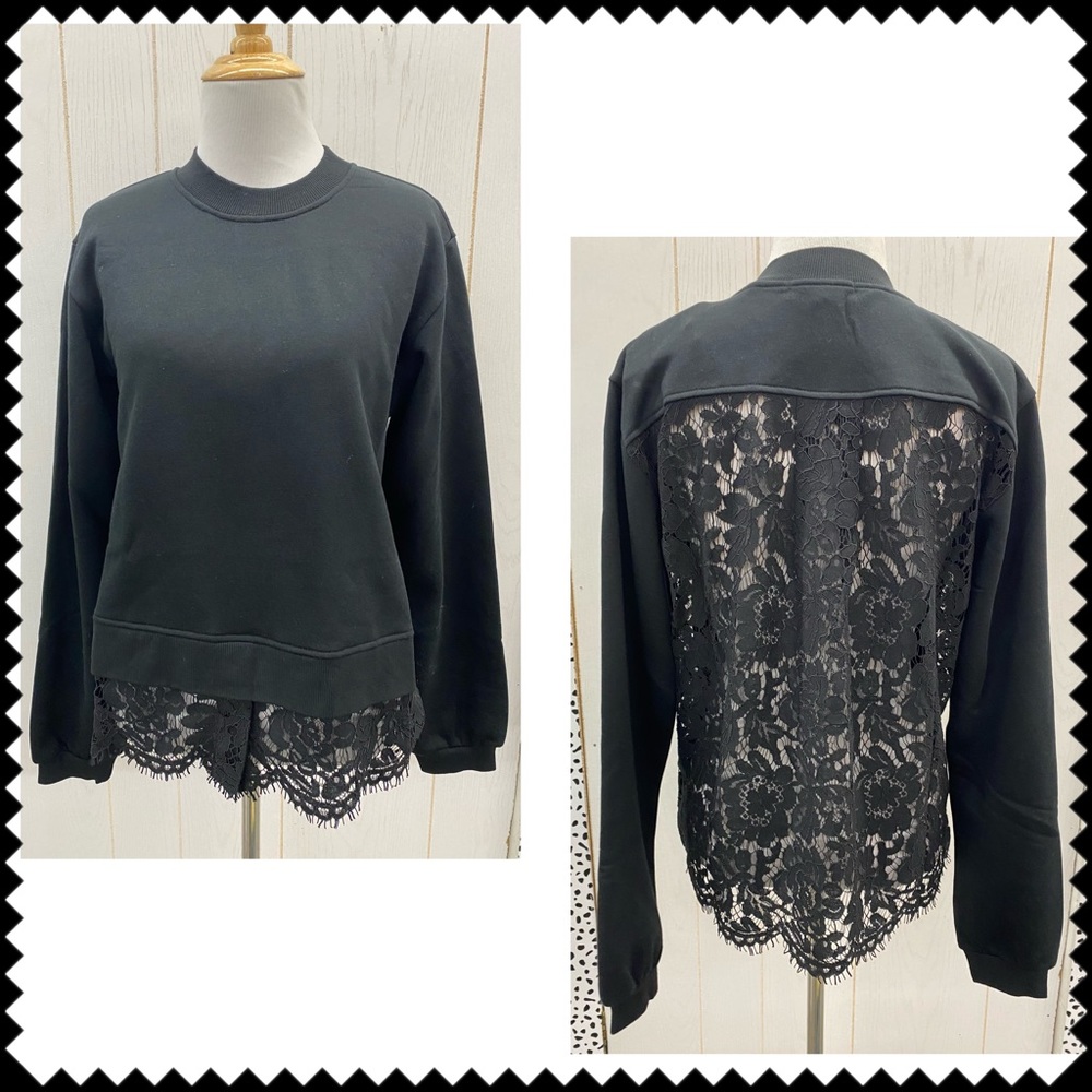 Generation Love Emersyn Lace Sweatshirt Medium NEW